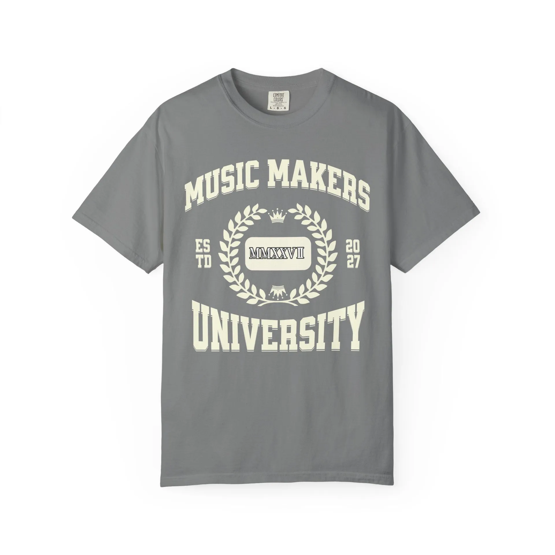 Music Makers University T-shirt | Collegiate Laurel Crest Music Tee