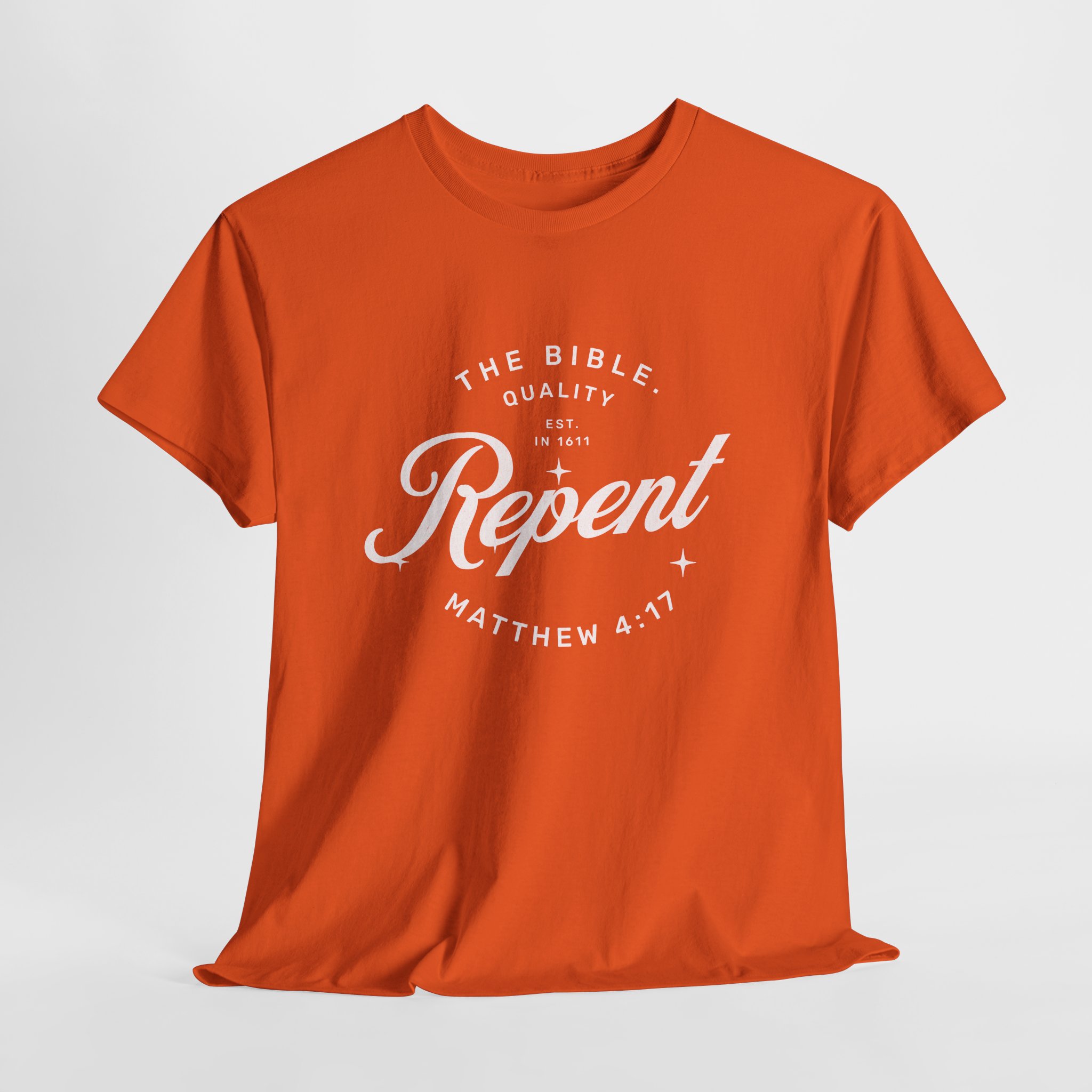 Repent Script Scripture T-Shirt | Matthew 4:17 Faith Based Tee - Image 5