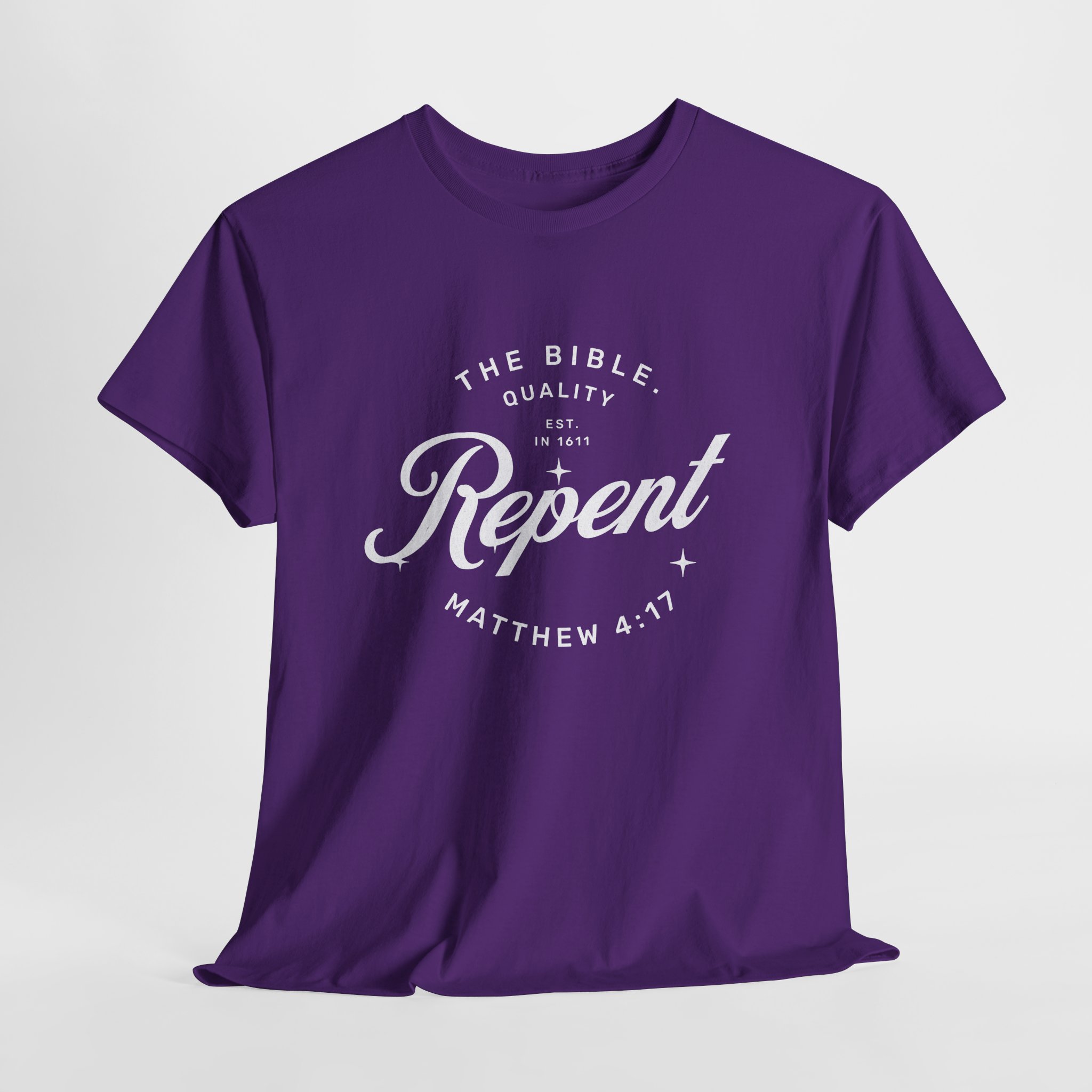 Repent Script Scripture T-Shirt | Matthew 4:17 Faith Based Tee - Image 11
